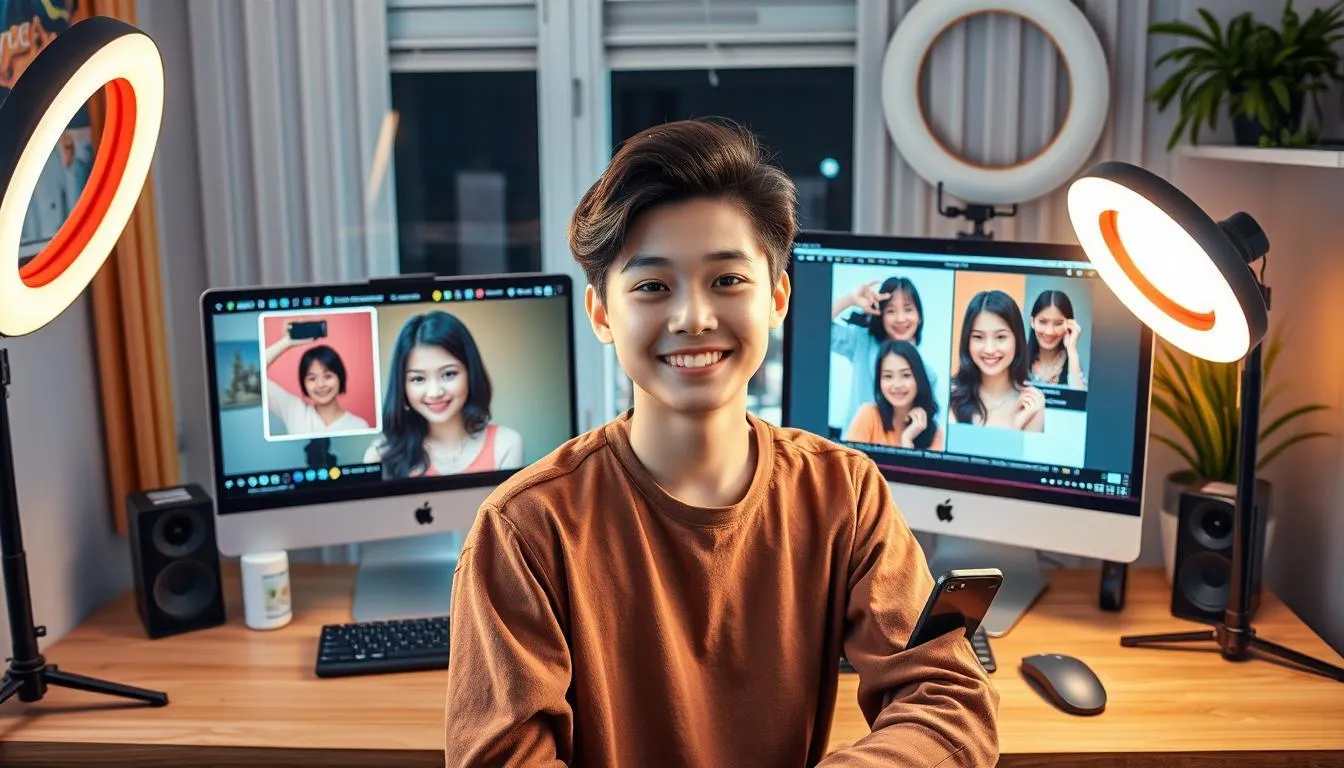 Tren Video Gabungan di TikTok (c) Ilustrasi AI