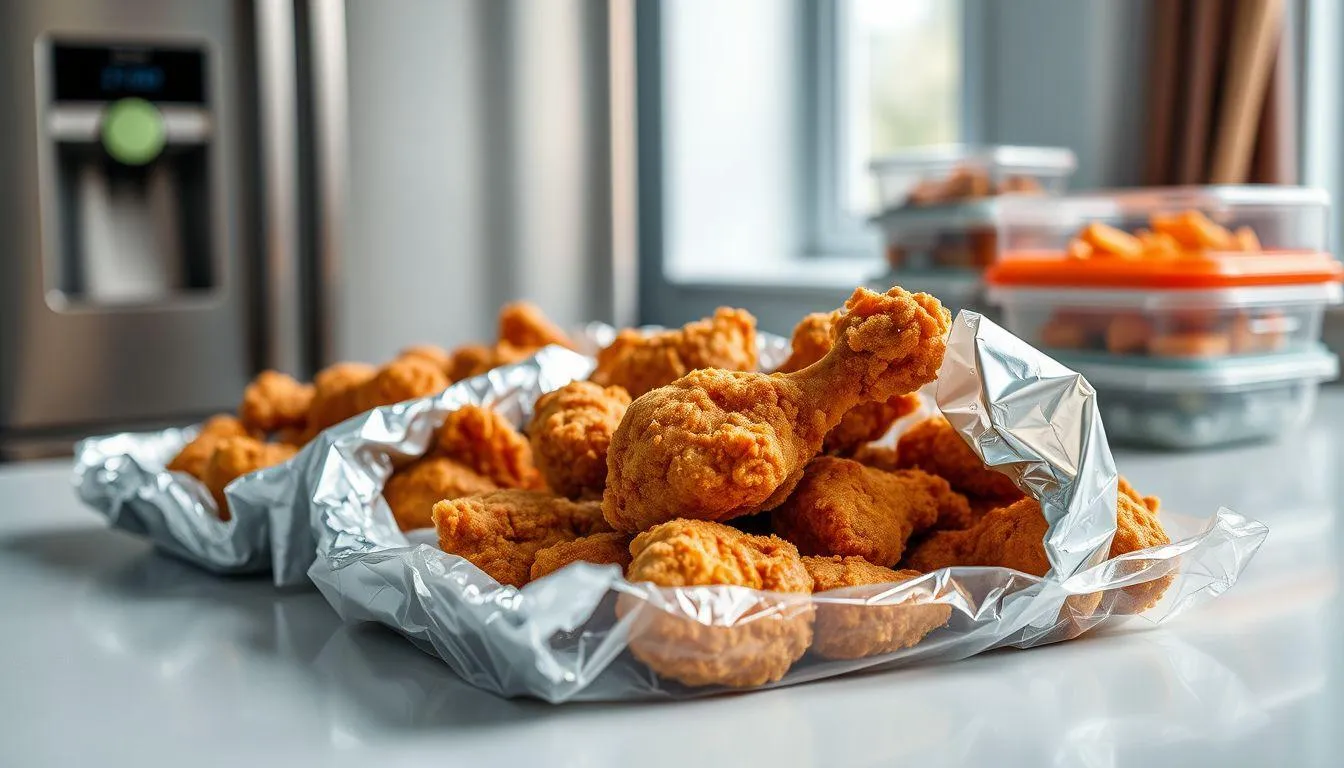 Pembekuan Ayam Goreng untuk Penyimpanan Jangka Panjang (c) Ilustrasi AI