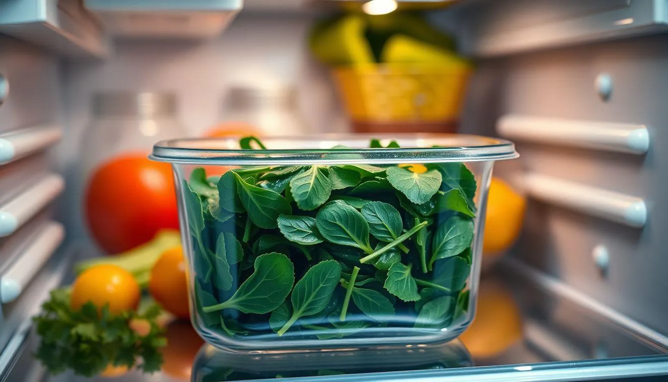 Cara Menyimpan Bayam yang Sudah Dimasak (c) Ilustrasi AI