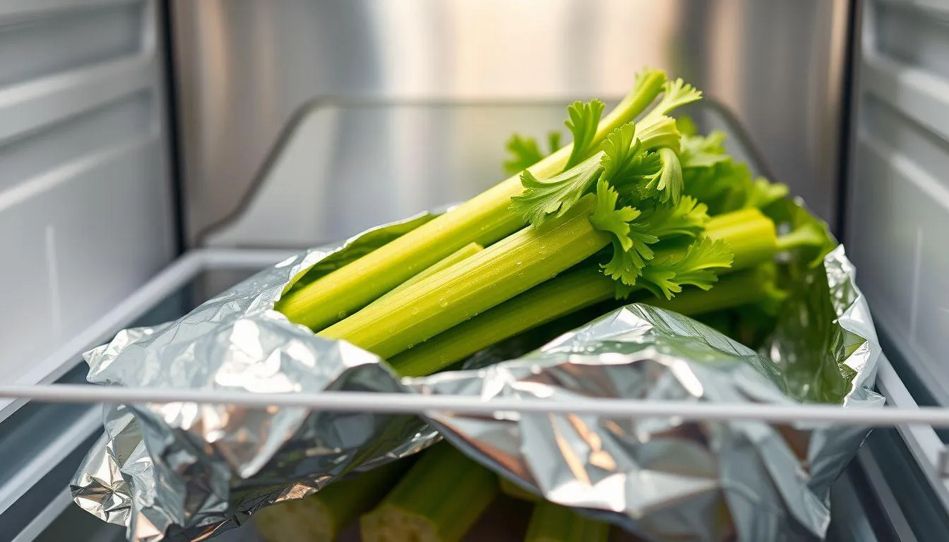 Cara Menyimpan Daun Seledri di Kulkas Agar Awet (c) Ilustrasi AI