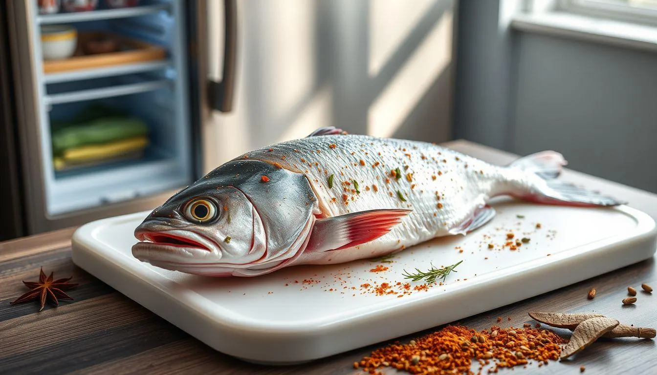 Cara Menyimpan Ikan yang Sudah Dibumbui di Kulkas (c) Ilustrasi AI