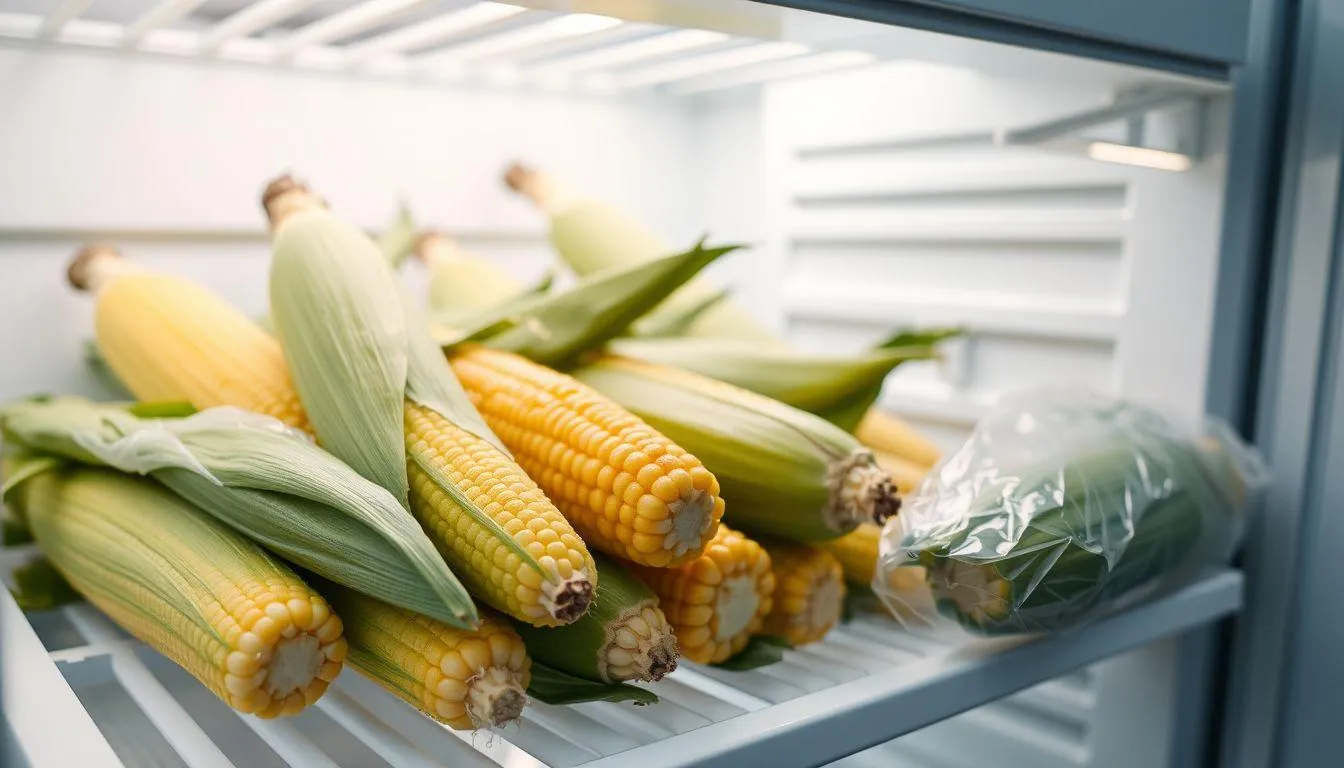 Cara Menyimpan Jagung di Kulkas (c) Ilustrasi AI