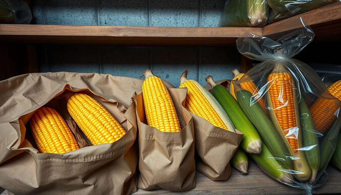 Cara Menyimpan Jagung yang Sudah Dikupas Tanpa Kulkas (c) Ilustrasi AI