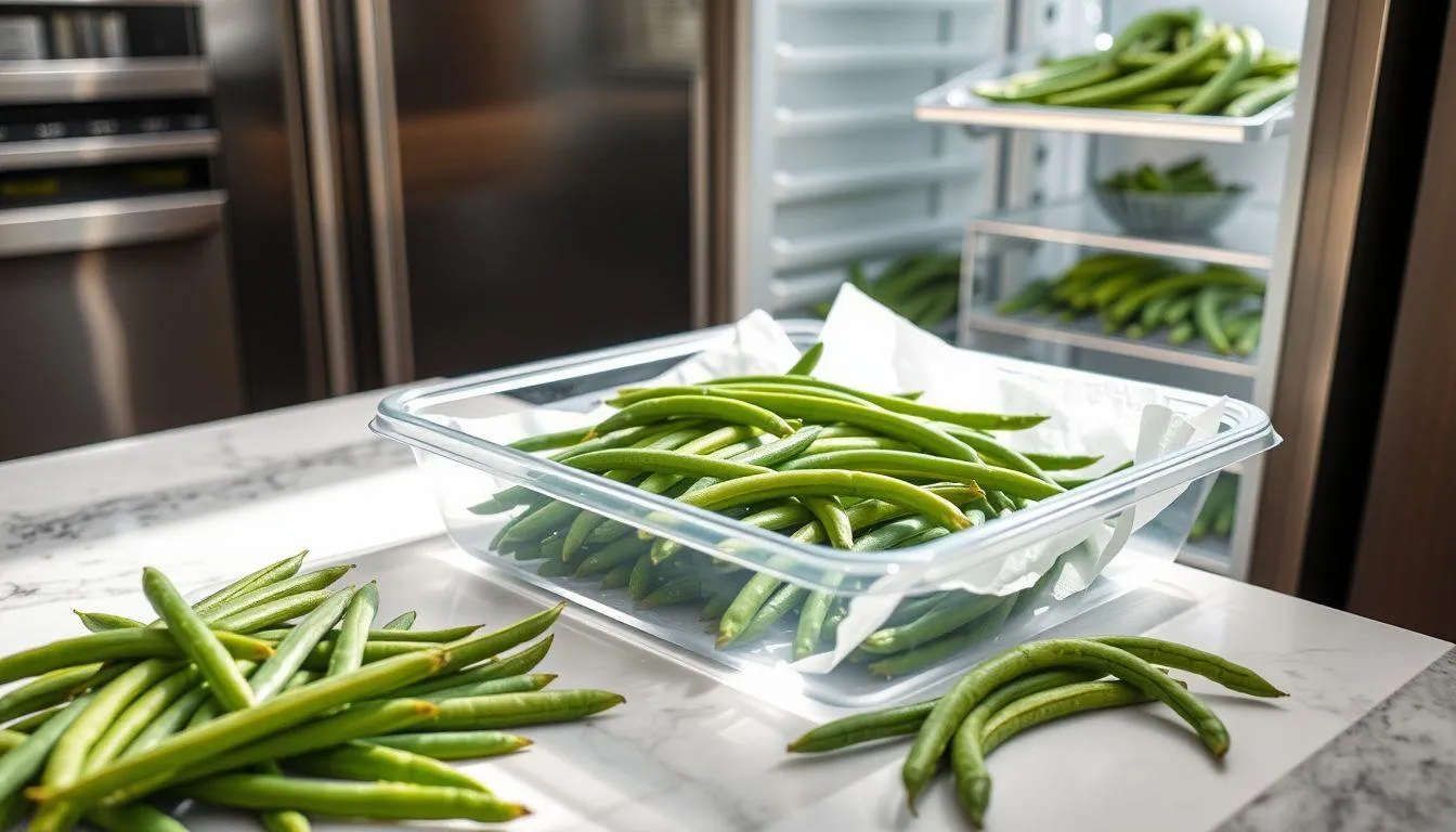 Cara Menyimpan Kacang Panjang di Kulkas (c) Ilustrasi AI
