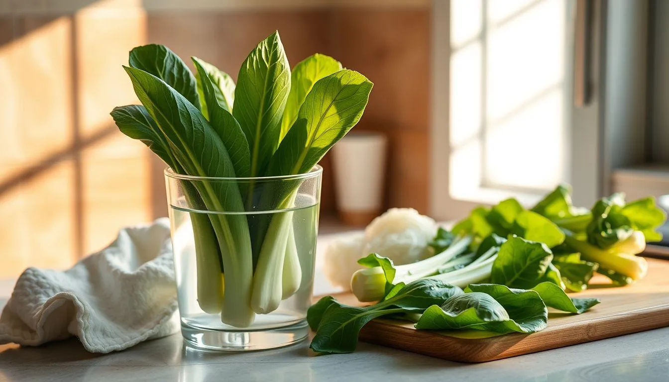 Cara Menyimpan Pakcoy Tanpa Kulkas (c) Ilustrasi AI