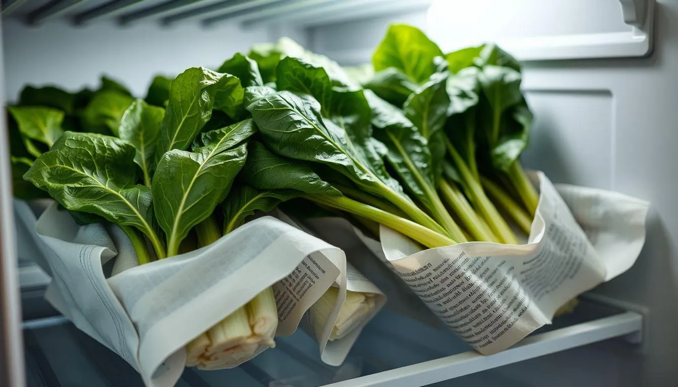 Cara Menyimpan Sawi di Kulkas (c) Ilustrasi AI