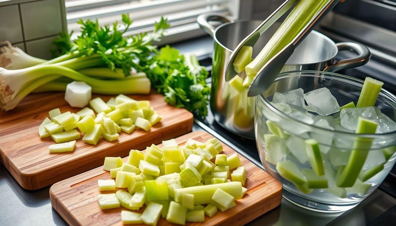 Cara Menyimpan Seledri dengan Metode Blanching dan Pembekuan (c) Ilustrasi AI