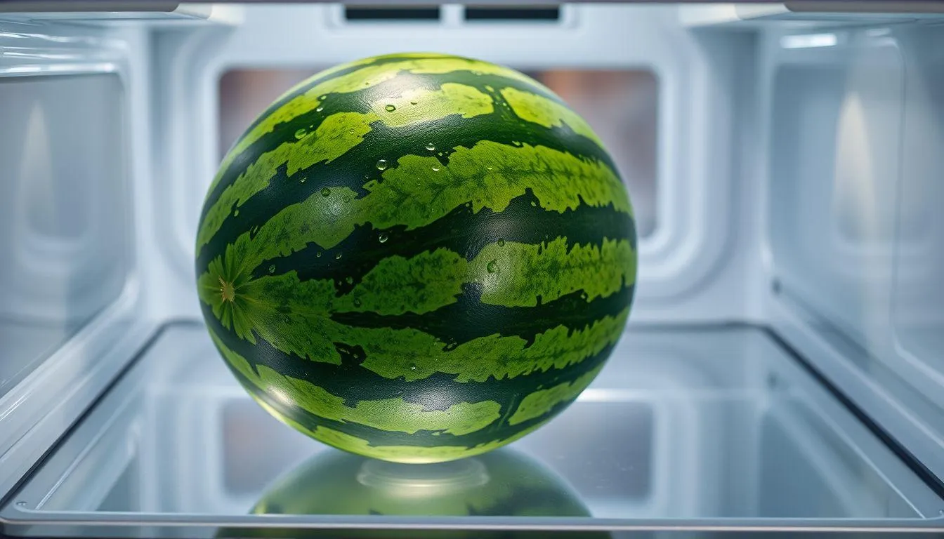 Cara Menyimpan Semangka Utuh di Kulkas (c) Ilustrasi AI