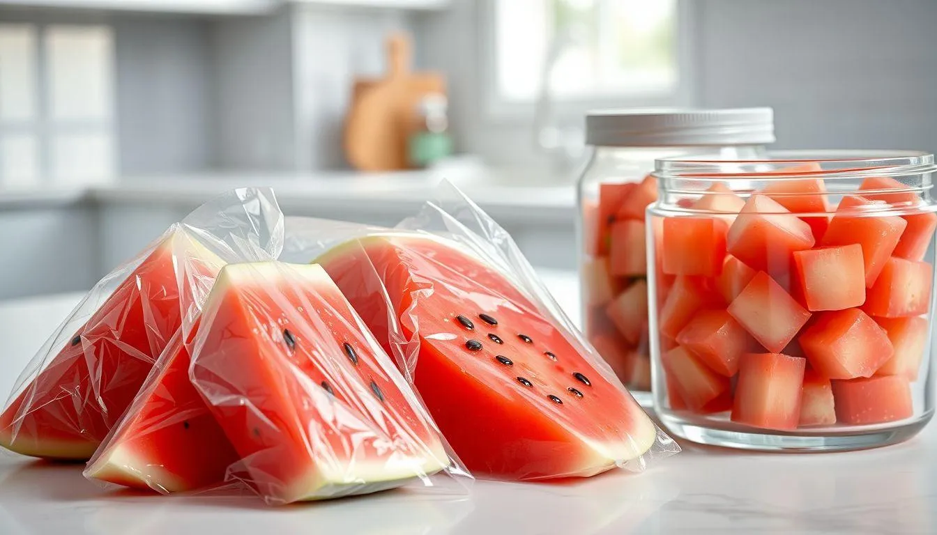 Cara Menyimpan Semangka Potong di Kulkas (c) Ilustrasi AI