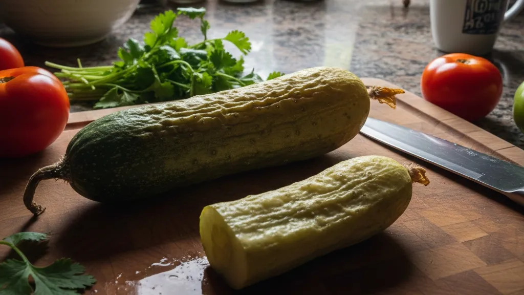 Tanda-Tanda Timun Sudah Tidak Layak Konsumsi (c) Ilustrasi AI