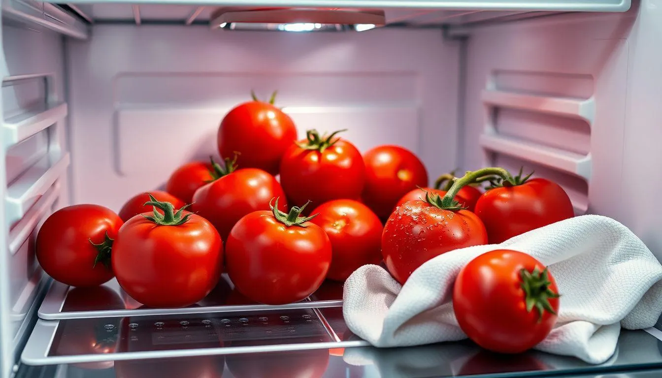 Cara Menyimpan Tomat Agar Awet di Kulkas (c) Ilustrasi AI
