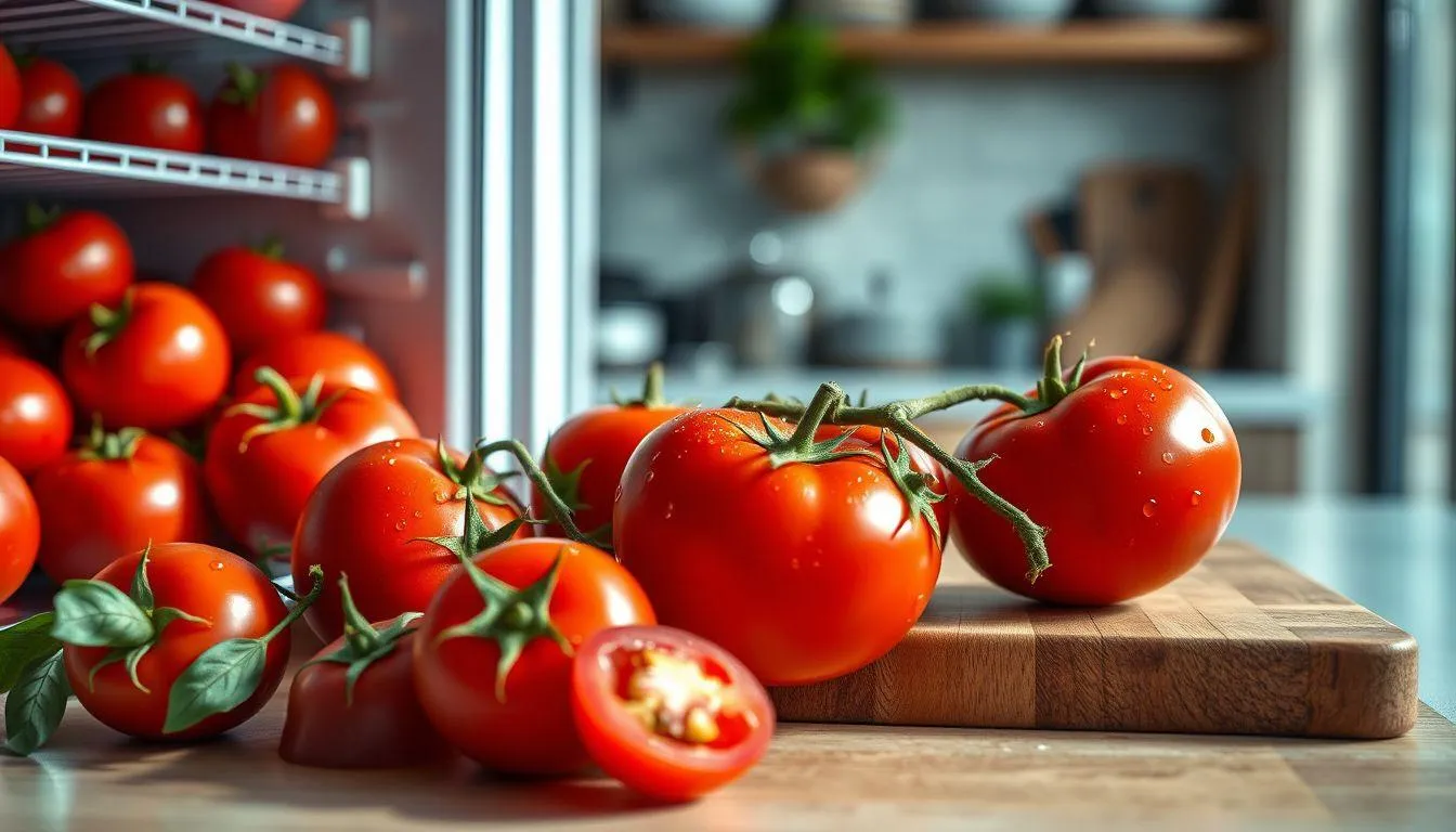 Kesalahan Umum dalam Menyimpan Tomat (c) Ilustrasi AI