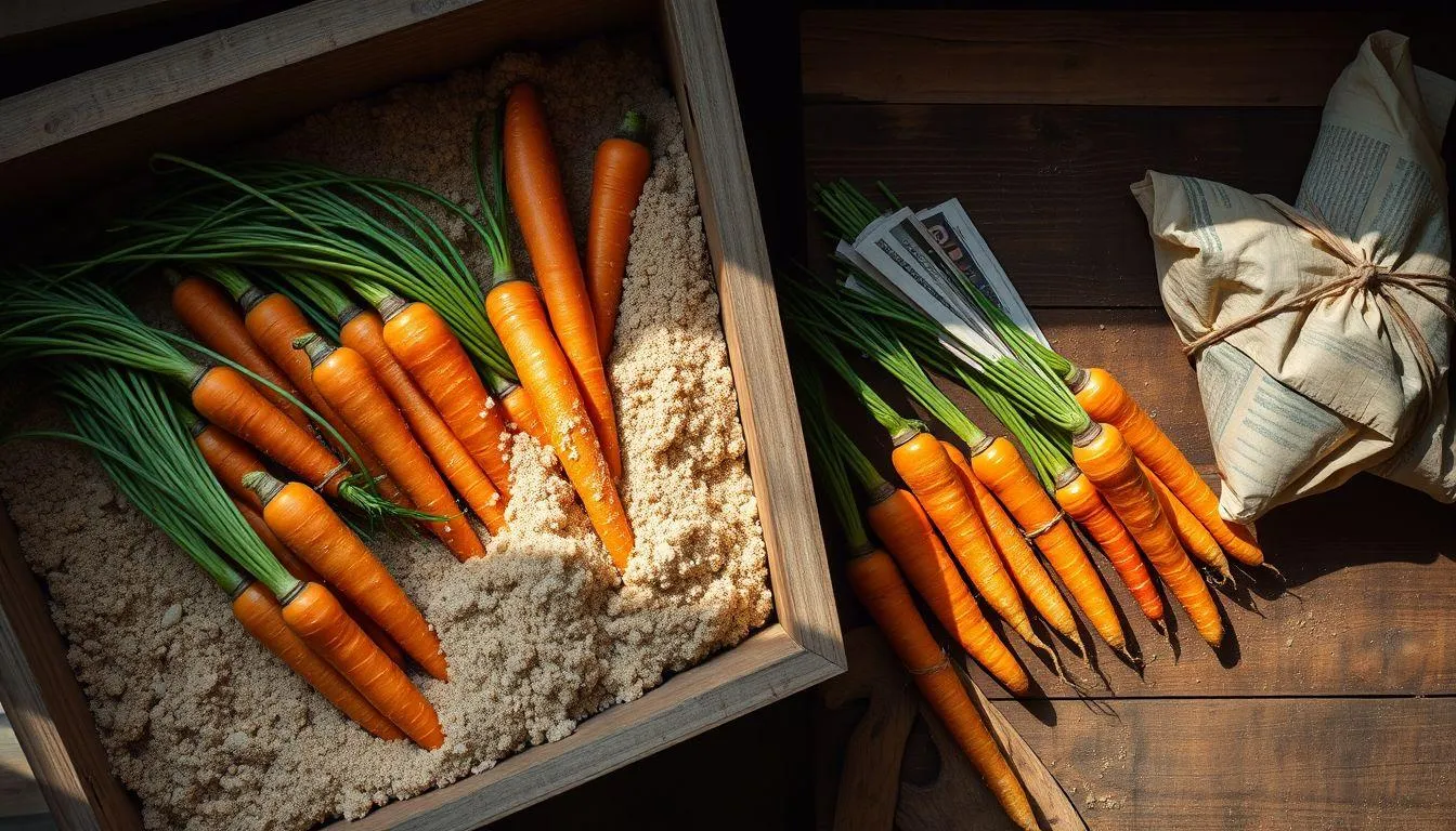 Cara Menyimpan Wortel Tanpa Kulkas (c) Ilustrasi AI