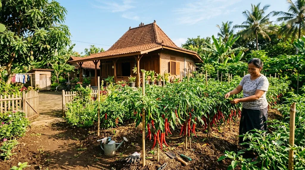 Cara Menyuburkan Tanaman Cabai (AI Generated)