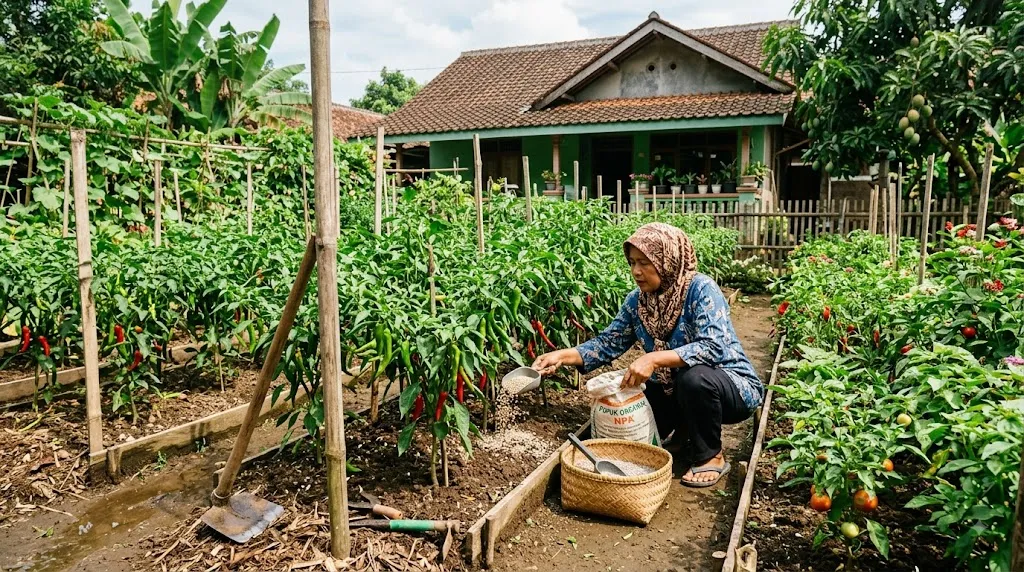 Cara Menyuburkan Tanaman Cabai (AI Generated)