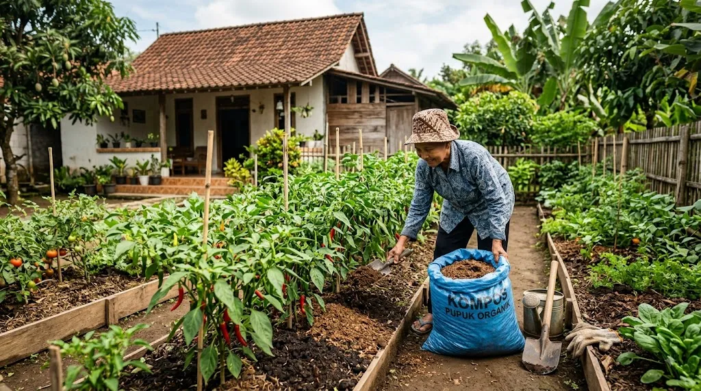 Cara Menyuburkan Tanaman Cabai (AI Generated)