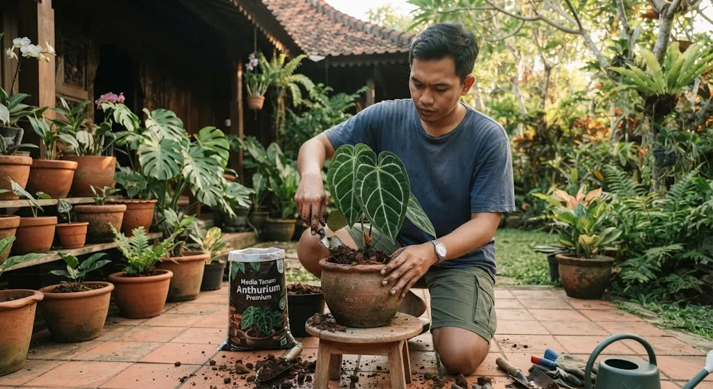 Cara Merawat Tanaman Anthurium (AI Generated)
