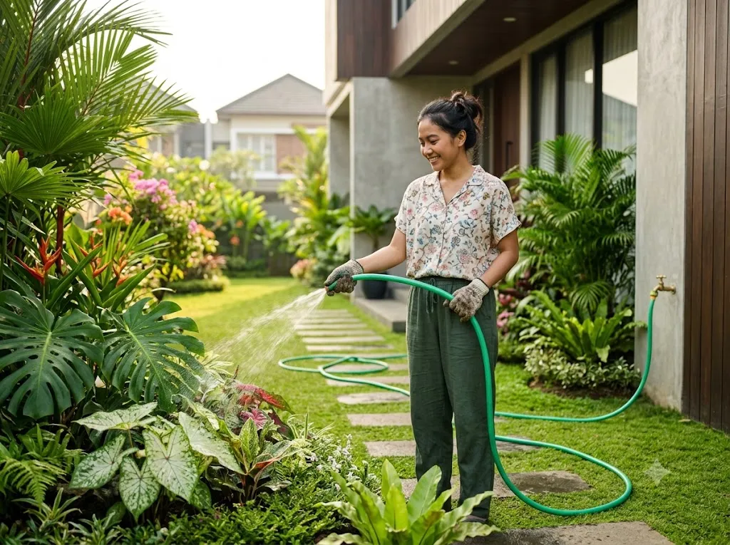 Cara merawat tanaman saat sering ditinggal bepergian (AI generated)
