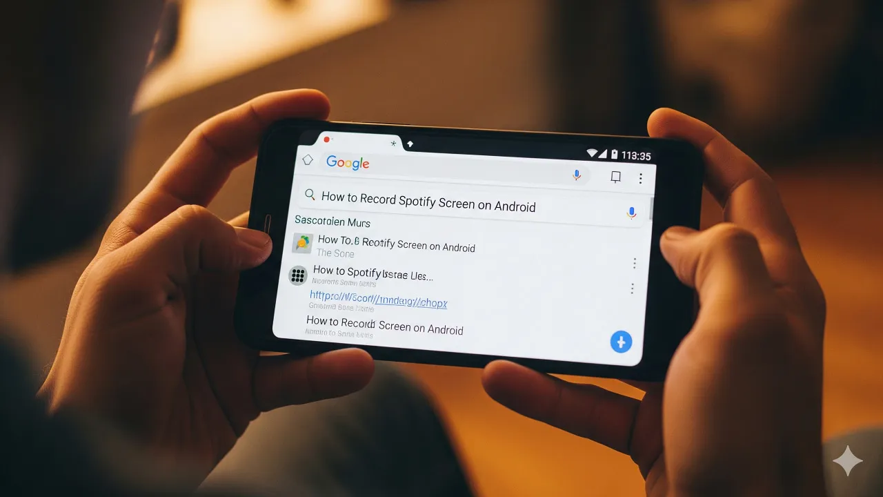 Cara Merekam Layar Spotify di Android (c) Ilustrasi AI