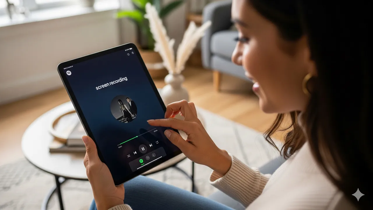 Merekam Layar Spotify di iPhone dan iPad (c) Ilustrasi AI
