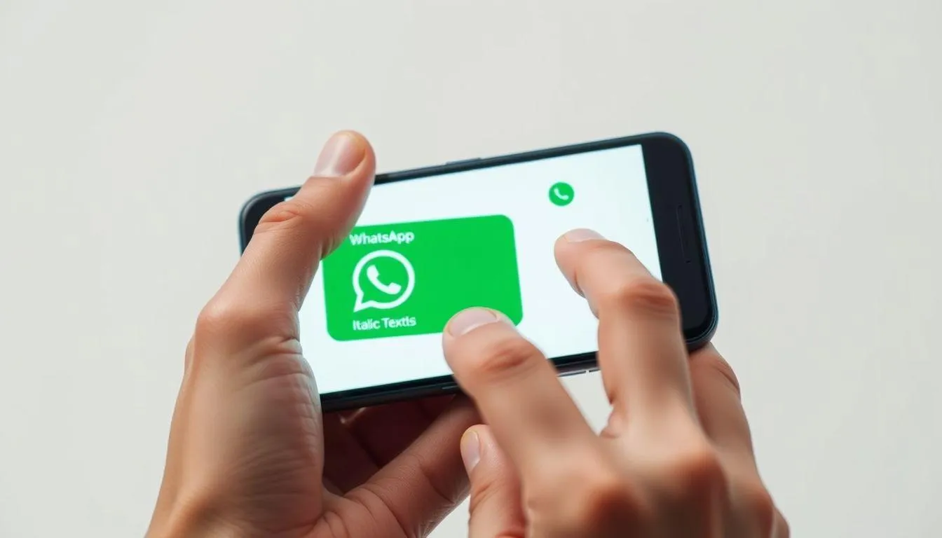 Cara Miringkan Tulisan di WhatsApp Melalui Menu Format Android (credit:Image by AI)