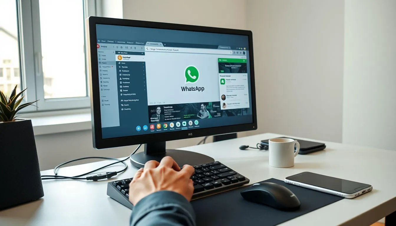 Cara Miringkan Tulisan di WhatsApp Web dan Desktop (credit:Image by AI)