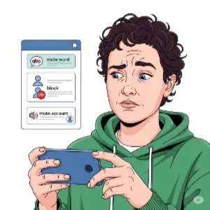 Perbedaan Mute Word dengan Fitur Lainnya (c) Ilustrasi AI