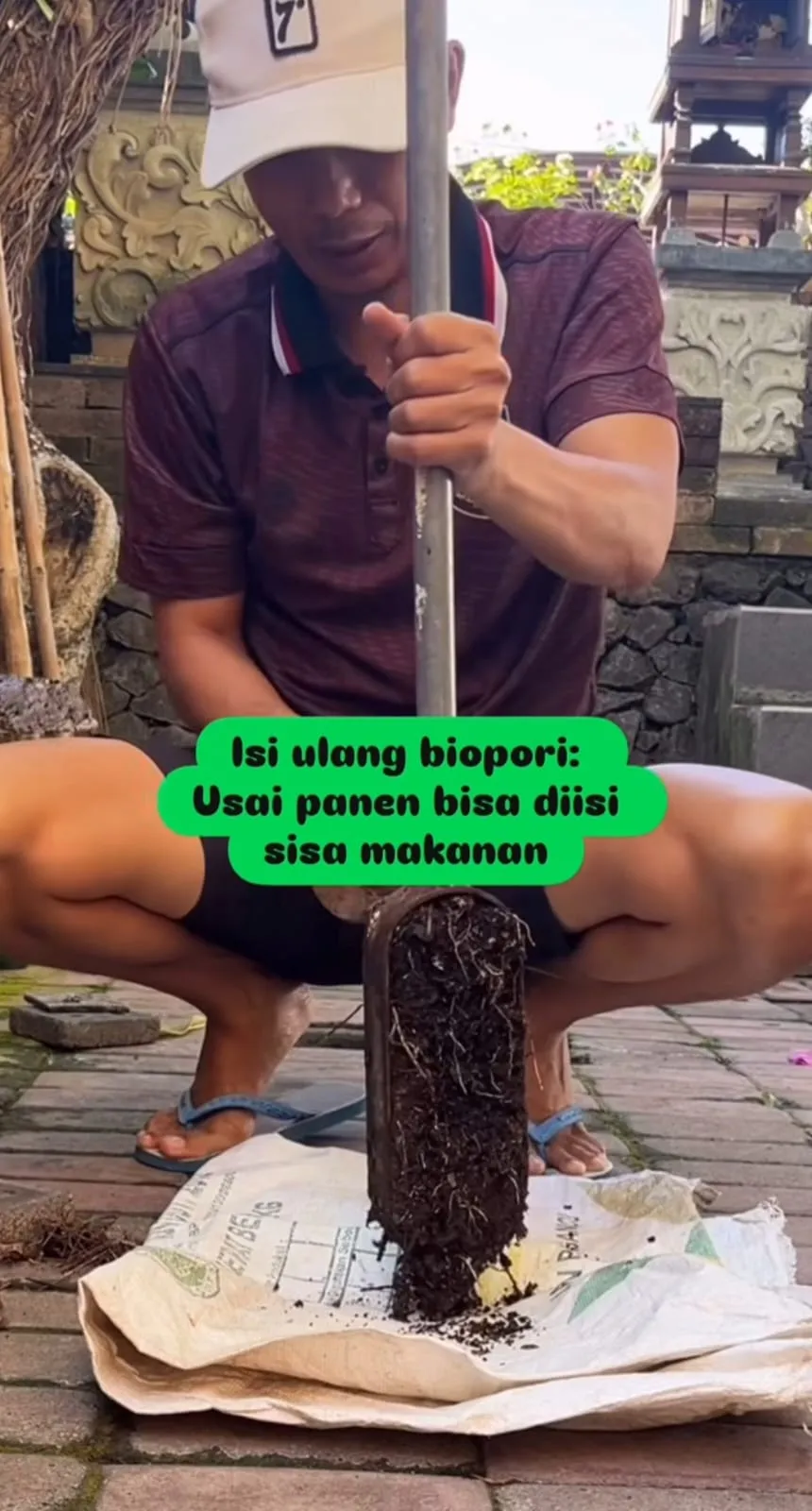 Panduan Memanen dan Mengisi Ulang Biopori (credit: instagram/gedesuardana1979)
