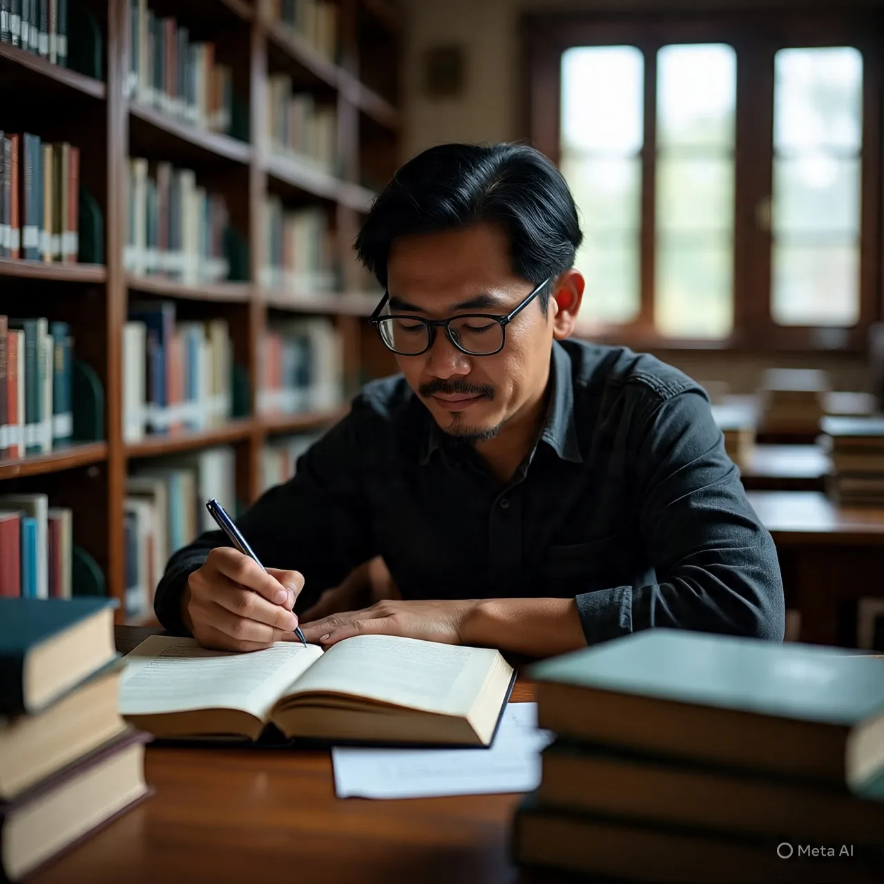 Format Penulisan Daftar Pustaka dari Jurnal MLA Style (c) Ilustrasi AI