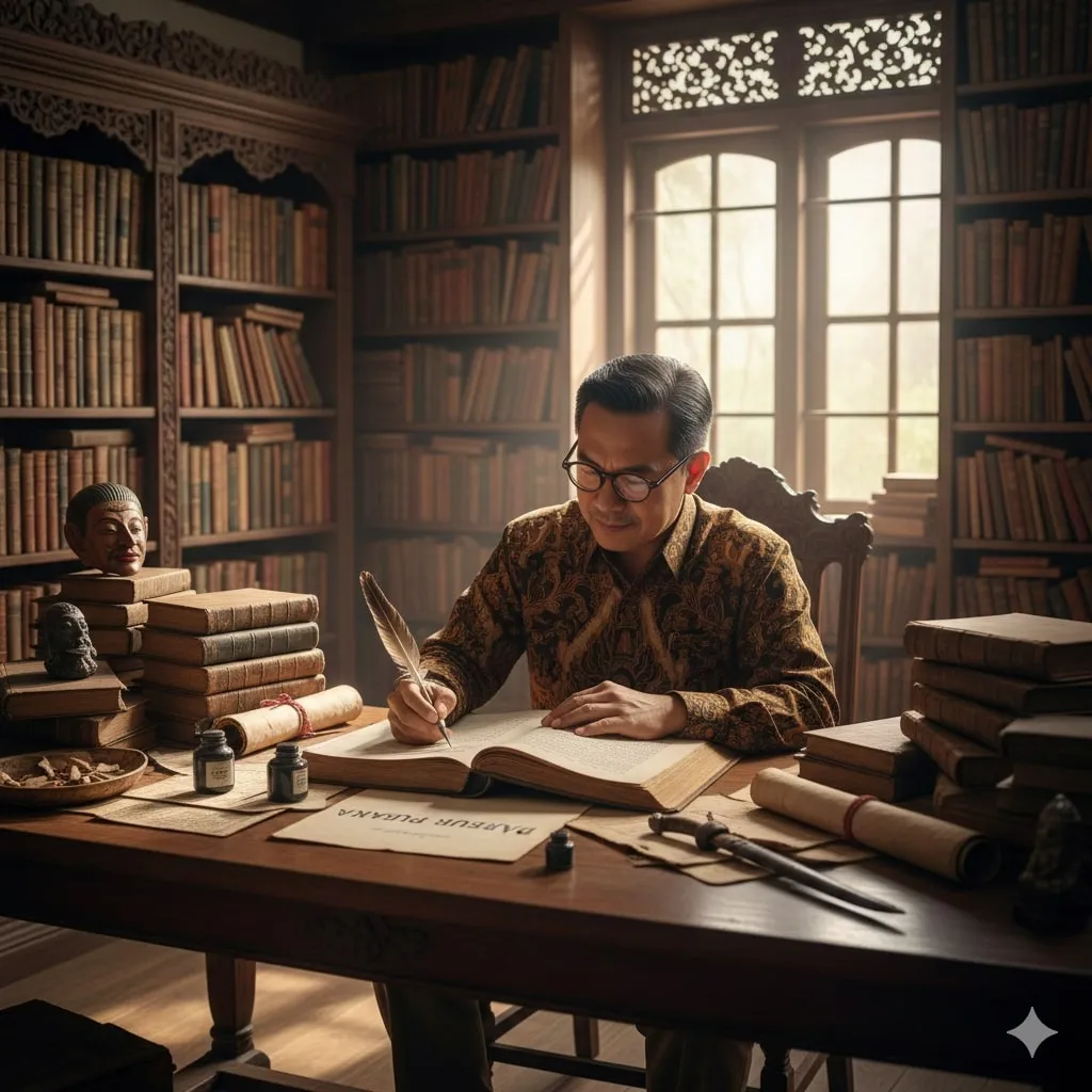 Elemen Penting dalam Penulisan Daftar Pustaka Jurnal (c) Ilustrasi AI