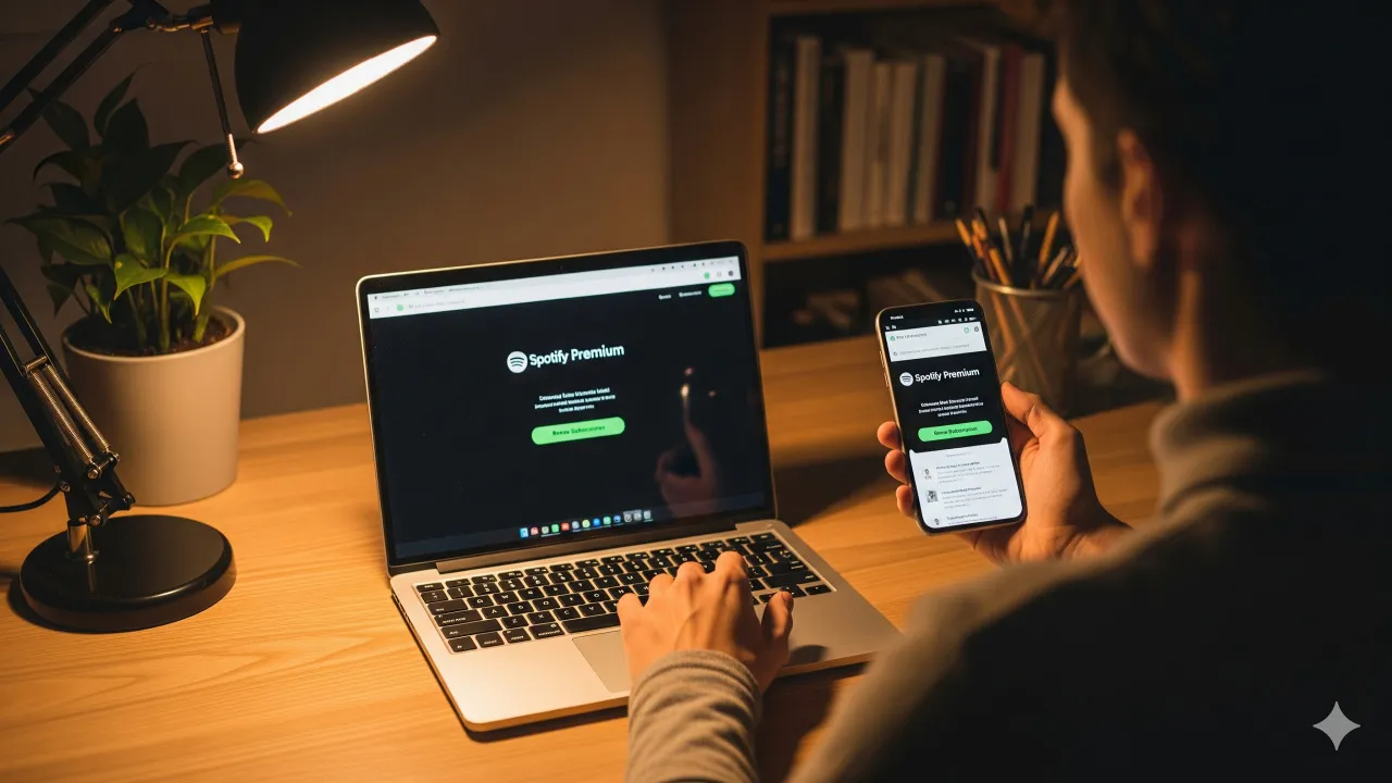 Cara Memperpanjang Spotify Premium melalui Aplikasi (c) Ilustrasi AI