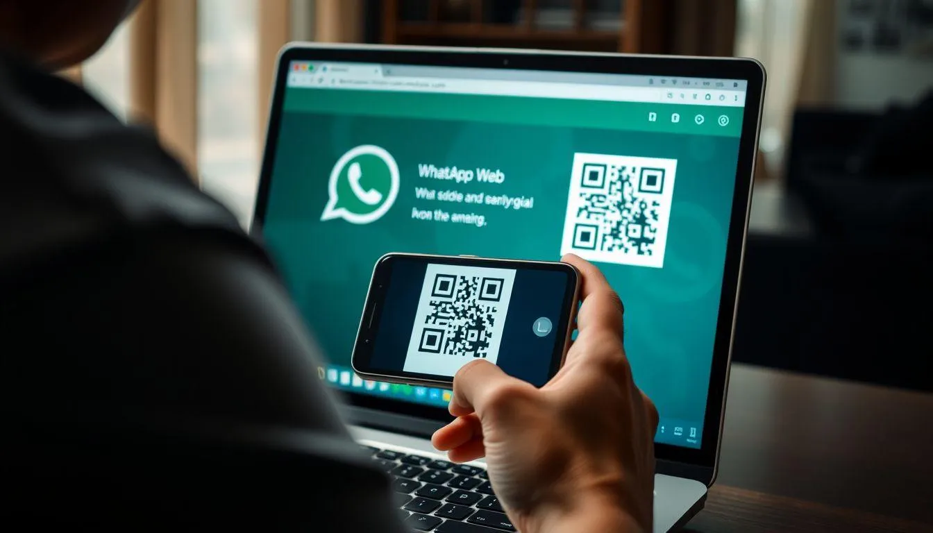1. Cara Sadap WA Lewat WhatsApp Web (c) Ilustrasi AI
