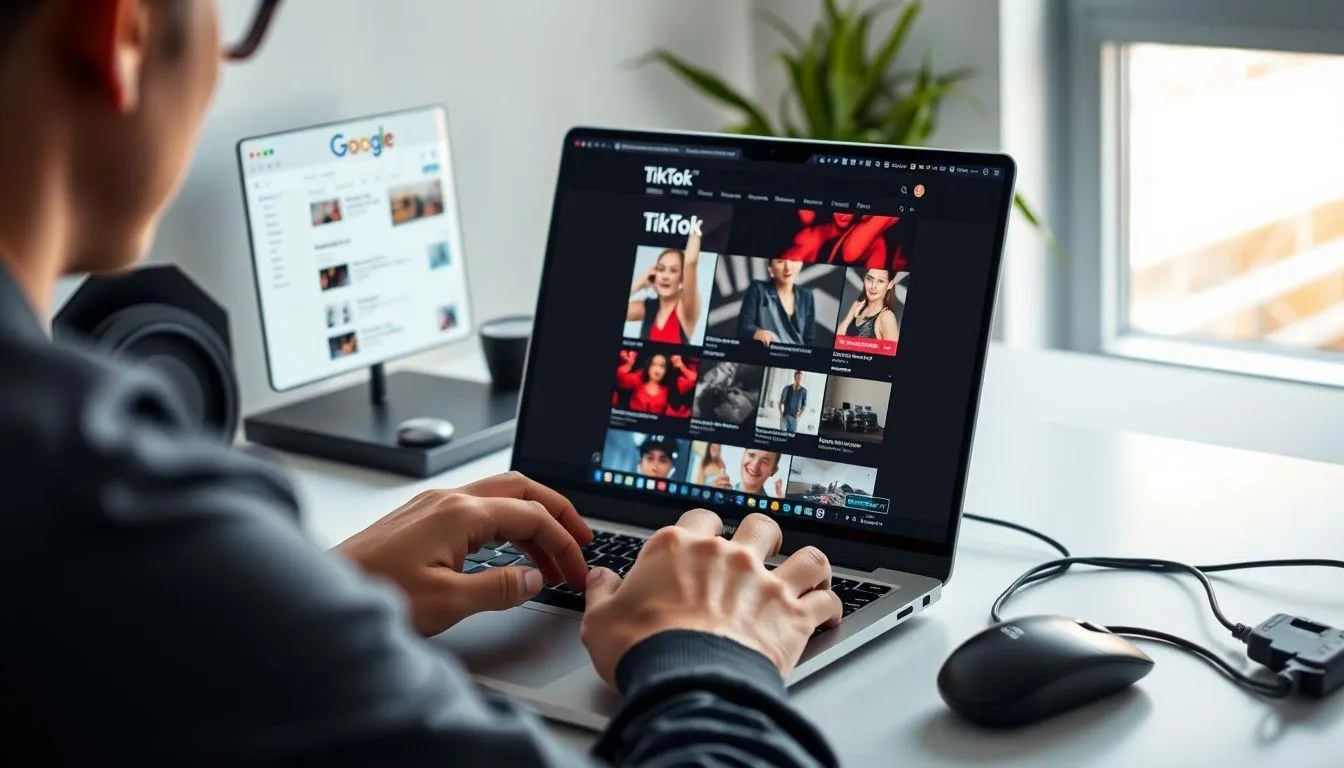 Cara Salin Caption TikTok Menggunakan Laptop (c) Ilustrasi AI