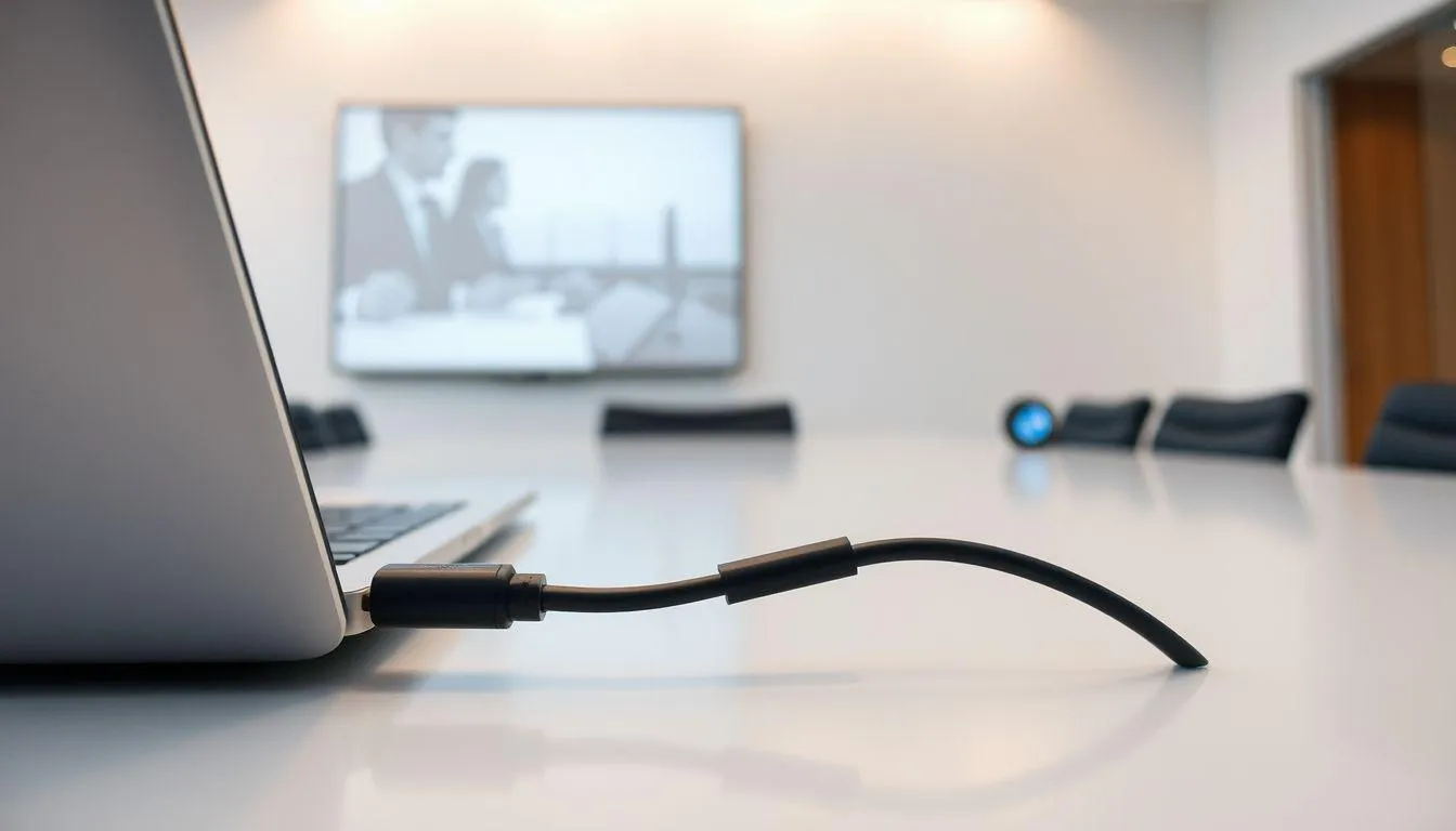 1. Cara Sambungkan MacBook ke Proyektor dengan Kabel HDMI (c) Ilustrasi AI