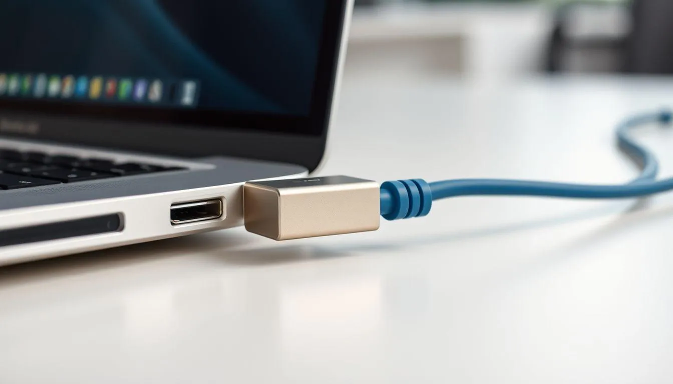 3. Cara Sambungkan MacBook ke Proyektor dengan VGA (c) Ilustrasi AI