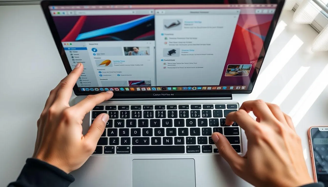 1. Cara Screenshot Seluruh Layar di MacBook (c) Ilustrasi AI