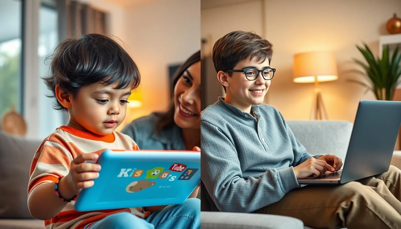 Perbedaan YouTube Kids dan YouTube Biasa (c) Ilustrasi AI