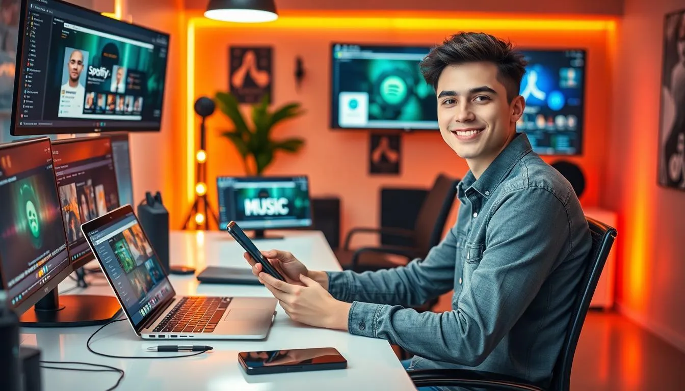 Langkah-Langkah Membagikan Spotify ke Twitter (c) Ilustrasi AI