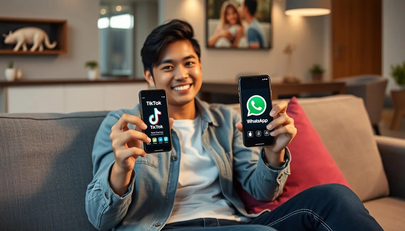 Pengertian Share TikTok ke WhatsApp (c) Ilustrasi AI