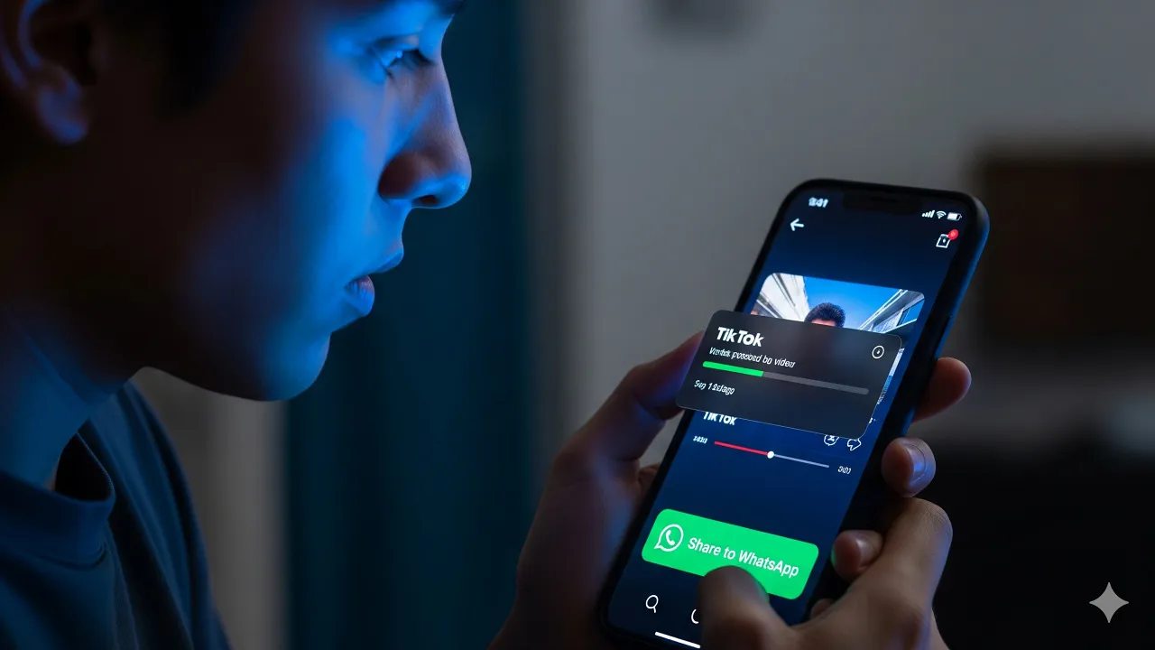 Cara Mengunduh Video TikTok untuk Dibagikan ke WhatsApp (c) Ilustrasi AI