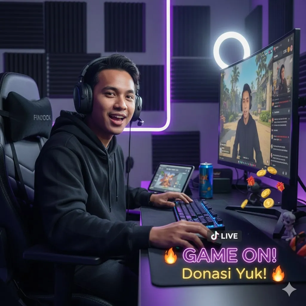 Pengertian Live Streaming Game di TikTok (c) Ilustrasi AI
