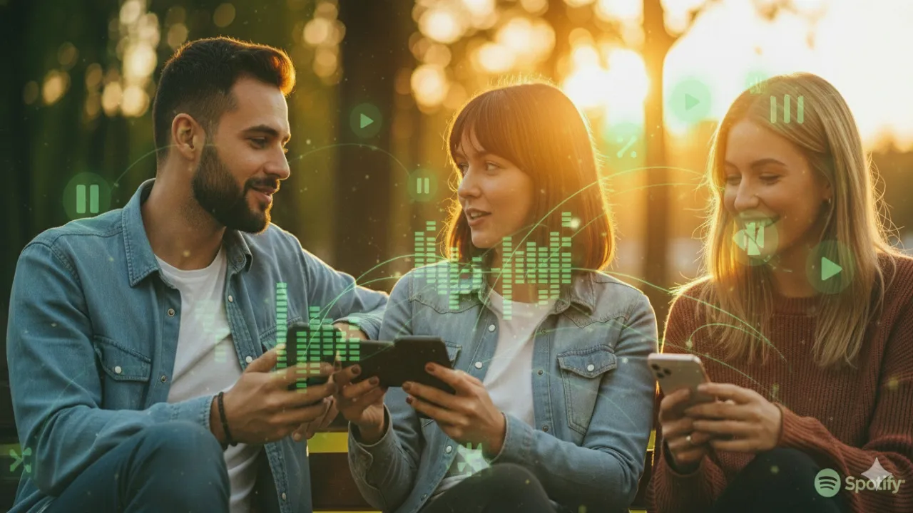 Cara Transfer Playlist Antar Akun Spotify (c) Ilustrasi AI