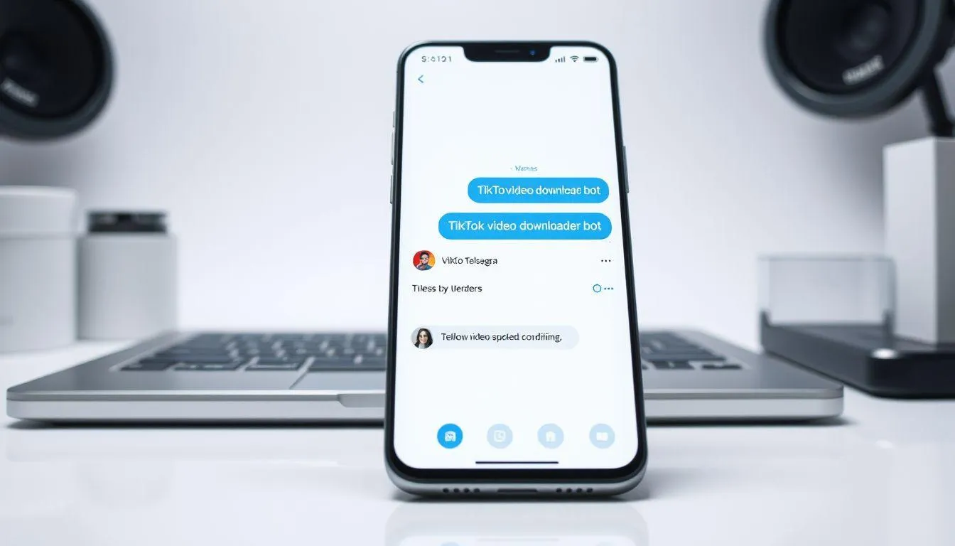 Penggunaan Bot Telegram untuk Download TikTok (c) Ilustrasi AI
