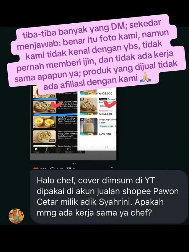 Tanggapan Chef Devina