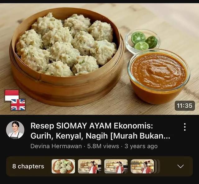 Promosikan Kembali Konten Resep Siomay Miliknya