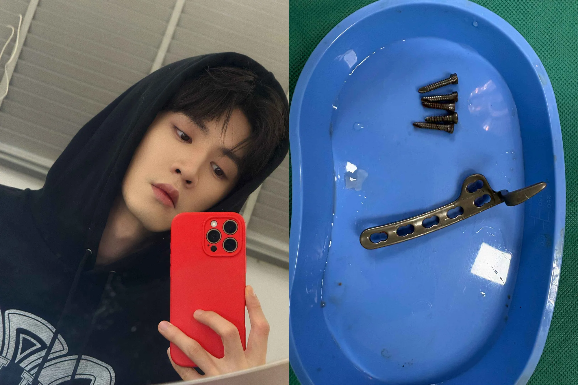 Chen Zhe Yuan angkat pelat baja- copyright: weibo.com