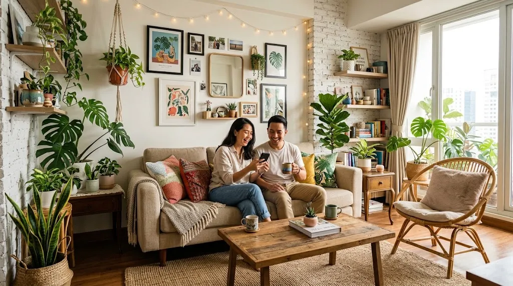 Ciri Dekorasi Rumah ala Boomers, Gen X, Milenial dan Gen Z (AI generated)