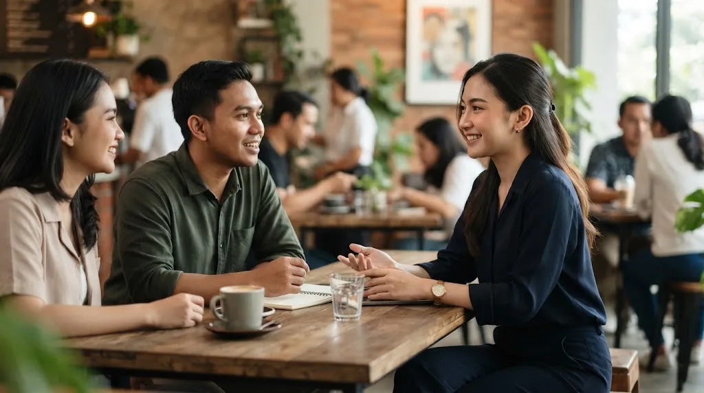 Ciri Orang dengan Kepercayaan Diri Tinggi dalam Percakapan (AI Generated)