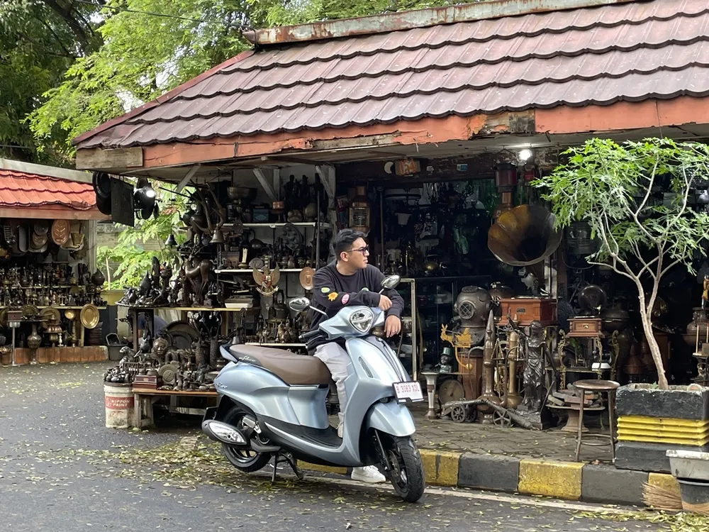 City explorer bareng Yamaha Grand Filano Royal Iron. (c) KapanLagi 