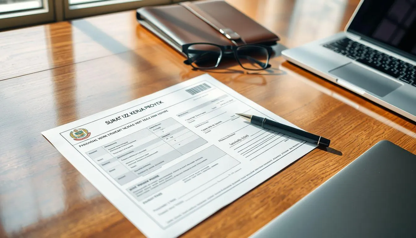 Komponen Penting dalam Surat Izin Kerja Proyek (c) Ilustrasi AI